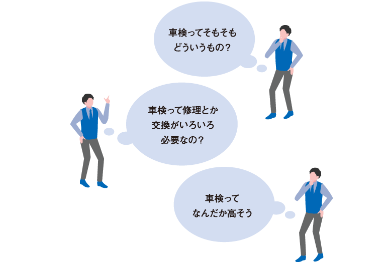 車検ってそもそもどういうもの？車検って修理とか交換がいろいろ必要なの？車検ってなんだか高そう
